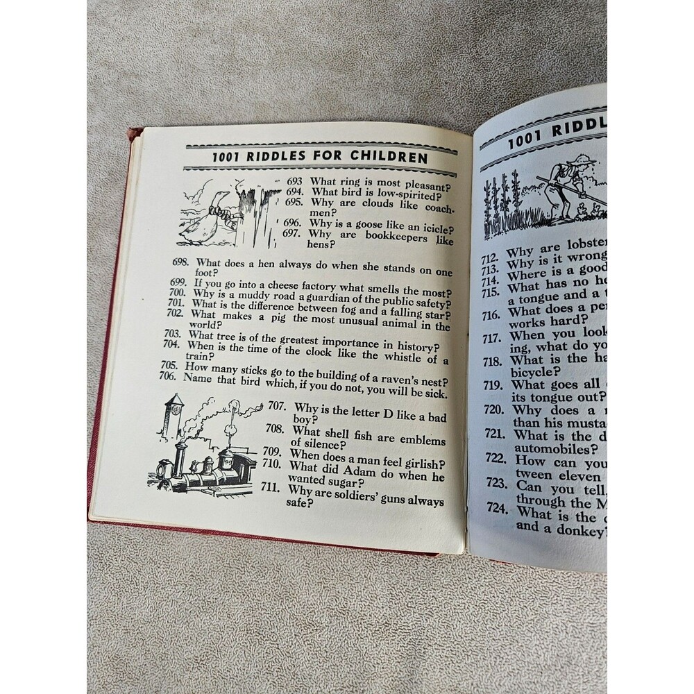 1001 Riddles For Children Compiled By George Carlson Copyright 1949 Platt & Munk - Picture 12 of 14